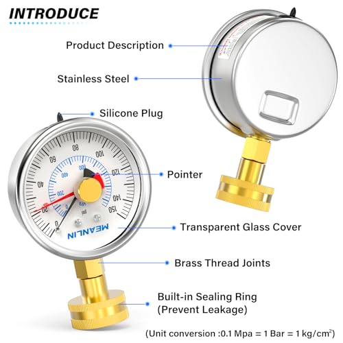 Stainless Steel 0~150Psi 3