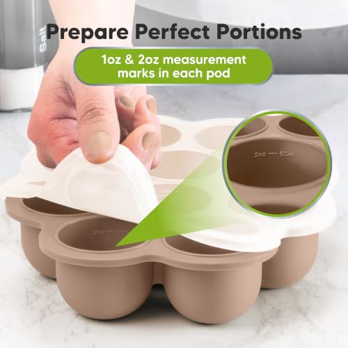 Silicone Food Freezer Trays with Lid (10 Count)