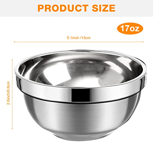 20 Pack Stainless Steel Bowls Set (20 Count)