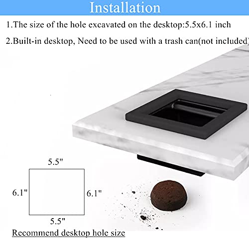 Espresso Coffee Ground Knock Box Chute