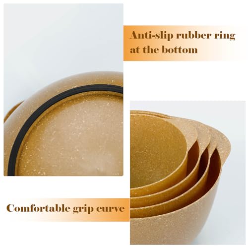 4.5 Quart Large Plastic Mixing Bowls Set