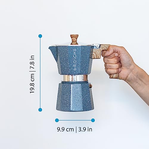 Milano Stovetop Espresso Maker Moka Pot 6 espresso Cup 9.3oz Indigo