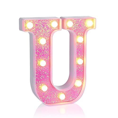 Pink Light up Letters (4.2329 Ounce)