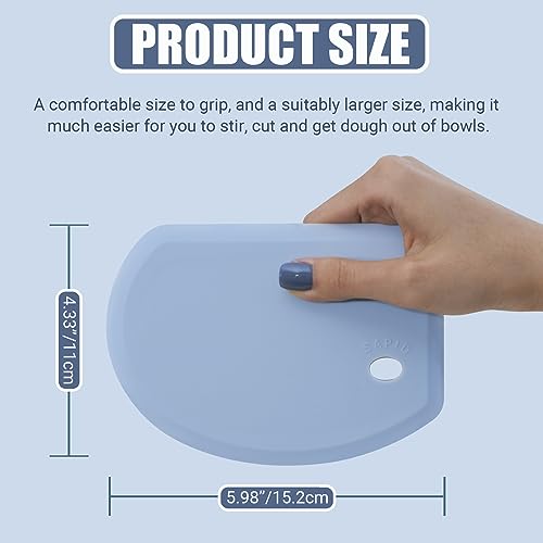 Silicone Dough Scraper with Metal Core Flexible Bowl Scraper Bread Baking