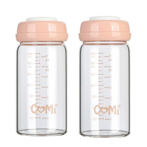 Wide Neck Glass Breastmilk Collection n Storage Bottle (2 Count)