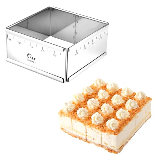 Stainless Steel Extensible Cake Ring Detachable Square Cake Mold Mousse Ring Nonstick Cheesecake Mould Pastry Shaping for Baking