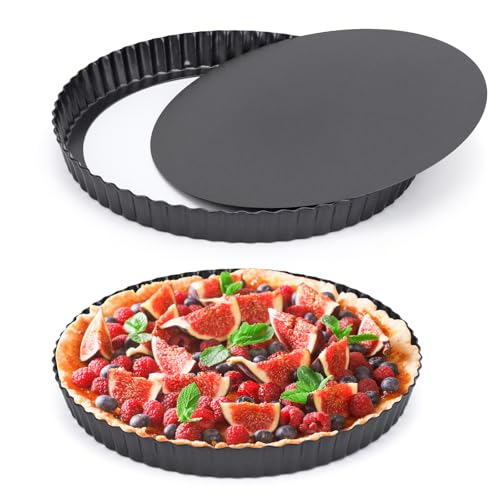 Tart Pan 10 Inch Removable Bottom (2 Count)
