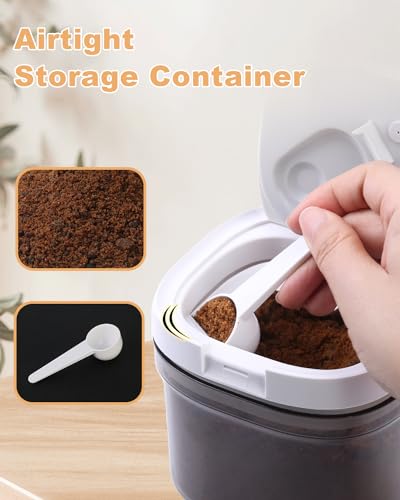 Airtight Coffee Storage Container with Magnetic Scoop