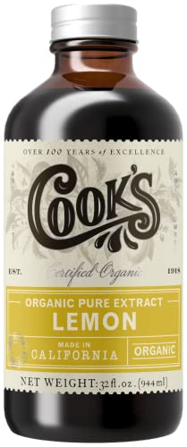 Organic Pure Lemon Extract for Baking & Beverages (32 Fl Oz)