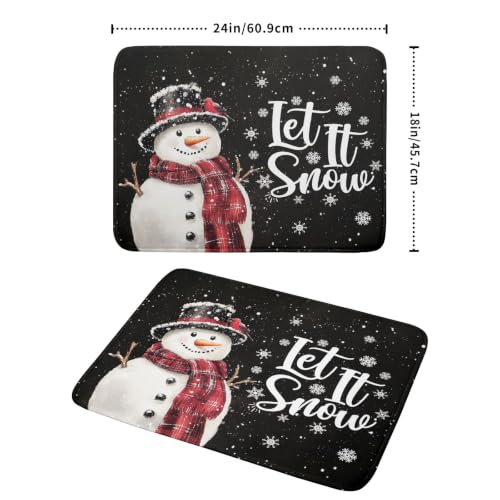 Winter Snowflakes Dish Drying Mat for Kitchen Counter