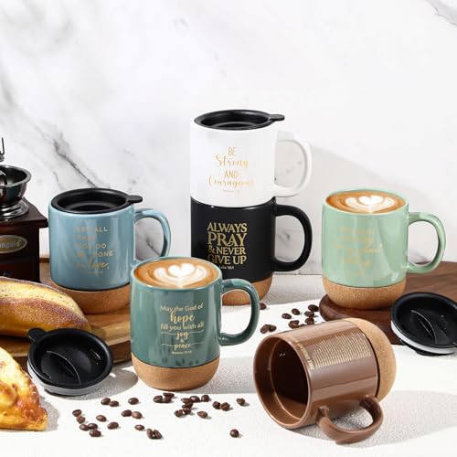 12 Set Christian Mugs Bulk Grandparents Day Gifts 15 oz (12 Count)