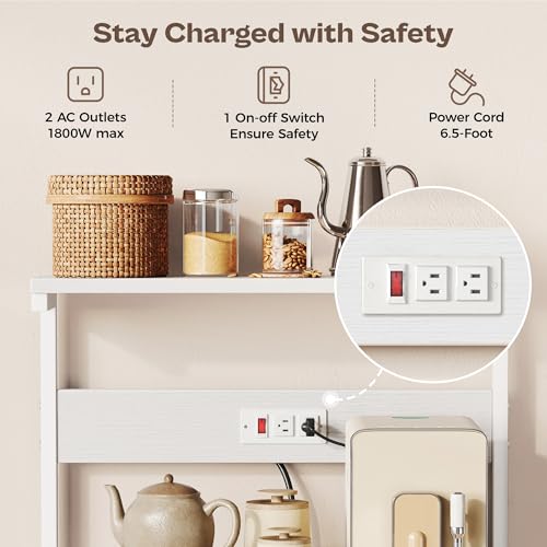 Kitchen Bakers Rack with Power Outlet