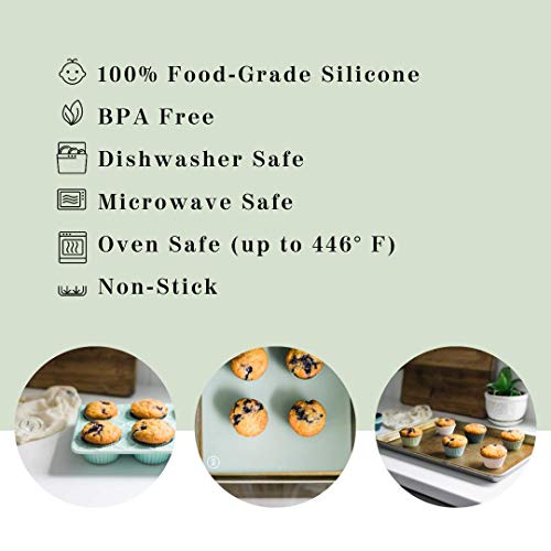 Reusable Silicone Baking Cups Gift Set Bundle (60 Count)