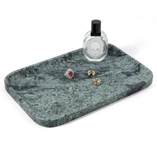 Marble Tray 12"x8" Marble Vanity Tray for Countertop Bathroom Kitchen Dresser