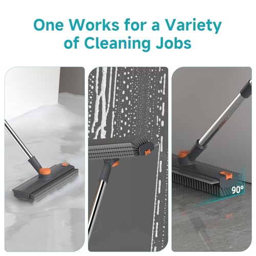 Floor Scrub Brush with Long Handle Length Adjustable