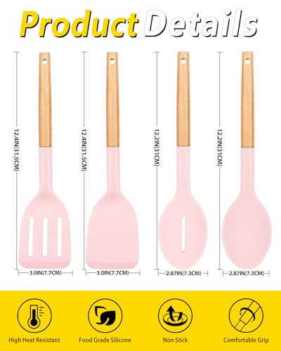 Pack of 4 Silicone Cooking Utensils Set (4 Count)