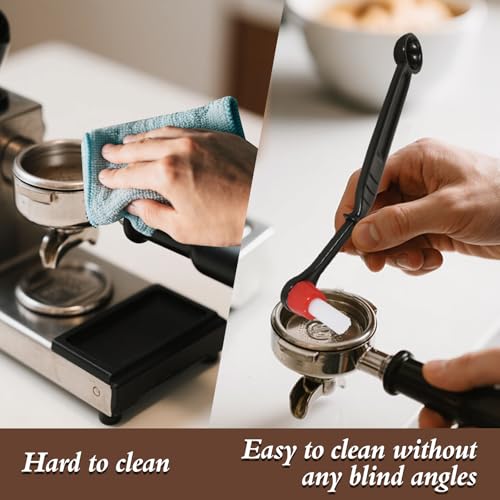 Espresso Coffee Machine Cleaning Brush 2 Pieces Coffee Brush Espresso Cleaning Brush with Spoon Head for Coffee Grinder and Espresso Cleaning (2 Count)