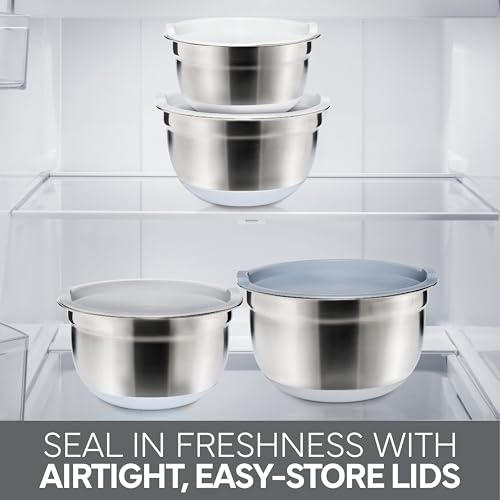 Stainless Steel Mixing Bowls Set with Lids