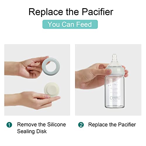 Wide Neck Glass Breastmilk Collection n Storage Bottle (2 Count)