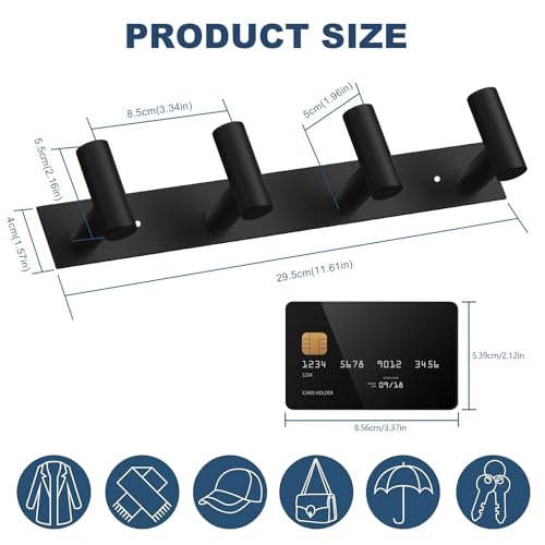 2PACK Hat and Coat Wall Mount Rack (2 Count)