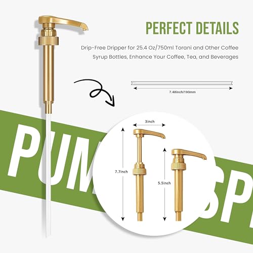 Jimoco® Syrup Pump Dispenser + Torani® Cane Sugar Syrup (25.4 Fl Oz)