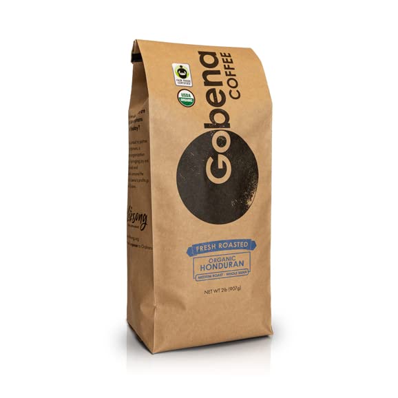 Coffee 2lb Fair Trade Organic Certified Honduran Medium Roast Whole Bean (32 Ounce)