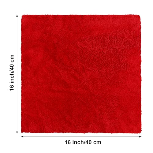30 Pcs 16 x 16 Inch Edgeless Microfiber Plush Towels for Cars Detailing Drying Wash Polishing Absorbent Cleaning Cloths