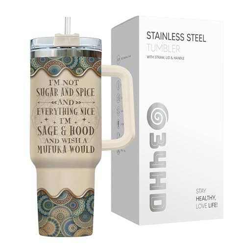 Hippie Sage Hood 40 oz Tumbler with Handle