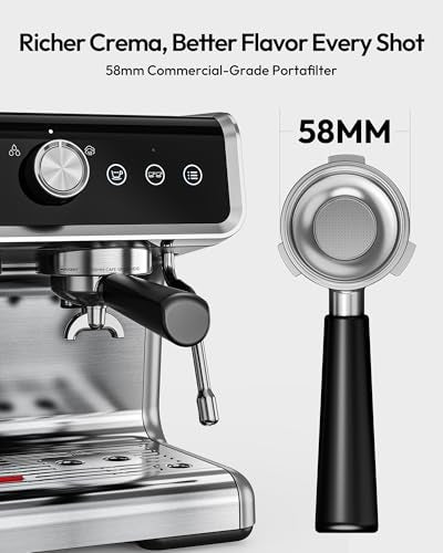 Espresso Machine with Grinder and Milk Frother