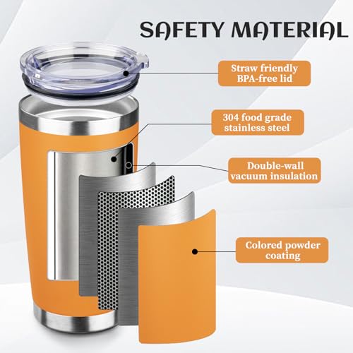 6 Pack 20oz Stainless Steel Travel Coffee Tumbler