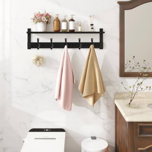 Coat Hanger Wall Mount with Shelf