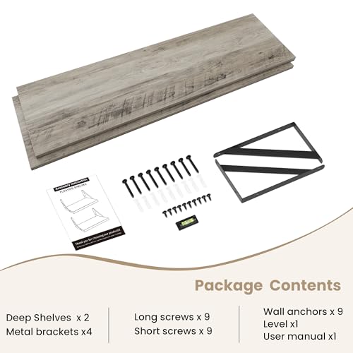 Wall Mounted Floating Shelves Set of 2 (2 Count)