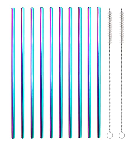 10 Pcs Stainless Steel Straws