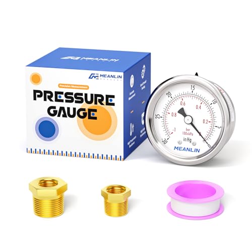 30inHG~0Psi Vacuum Gauge Stainless Steel 1