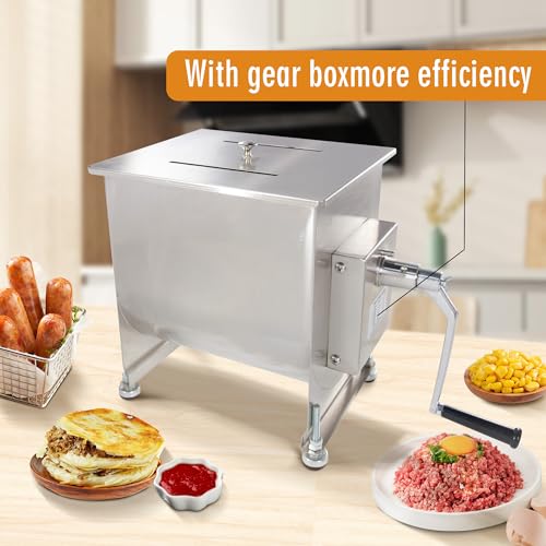 CMI Commercial Stainless Steel Manual Meat Mixers with lid