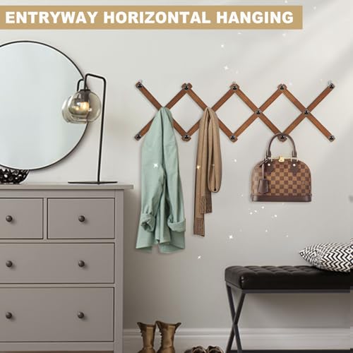 2 Pack Accordion Hat Rack for Wall