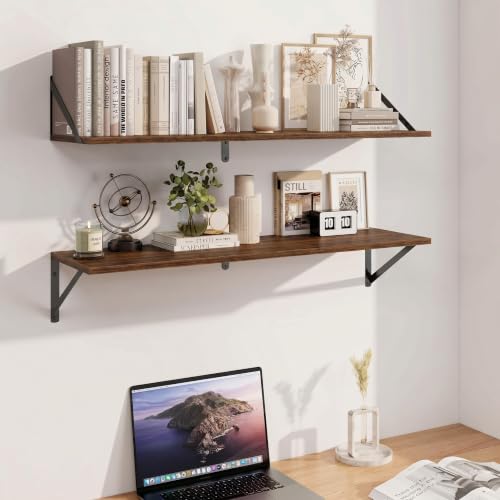 Black Deep Floating Shelves for Wall