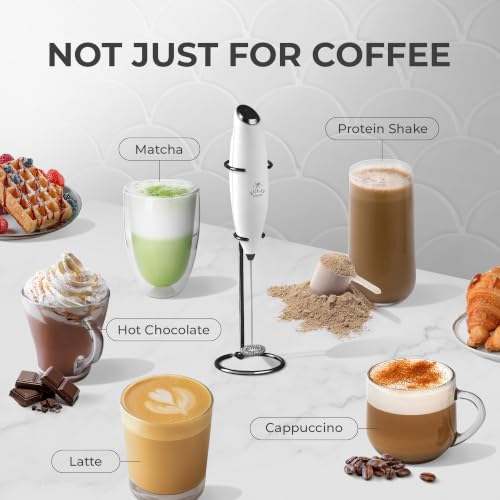 Powerful Milk Frother Wand With Duracell Batteries