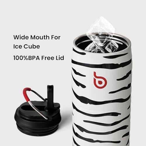 Stainless Steel Water Bottle 32 oz Zebra Stripe