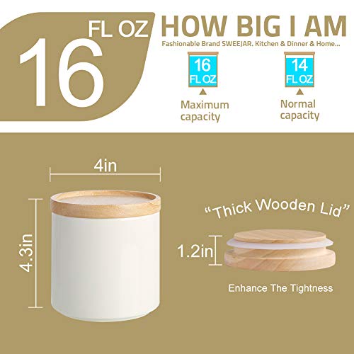 Sweejar Kitchen Canisters Ceramic Food Storage Jar