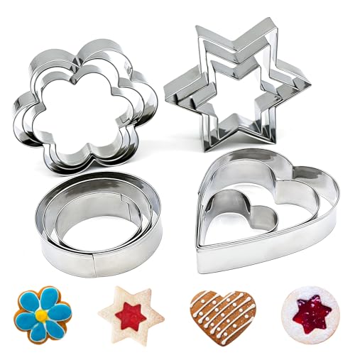 12 Piece Metal Cookie Cutter Set