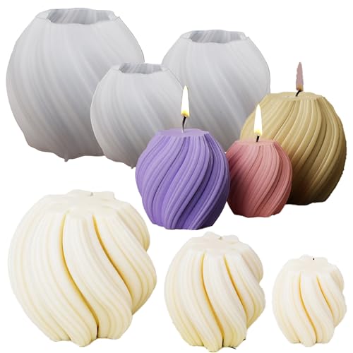 3 Pack Wave Candle Molds
