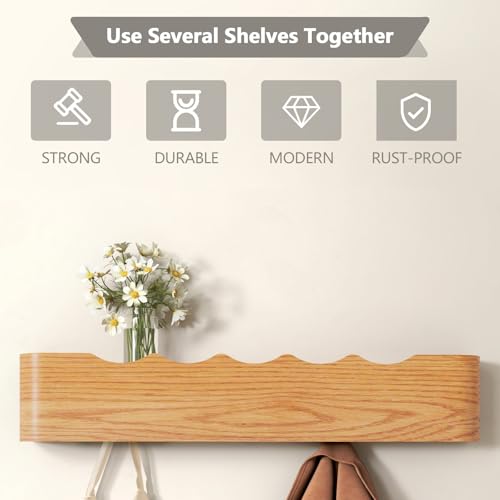 Wall Mounted Coat Rack with Shelf