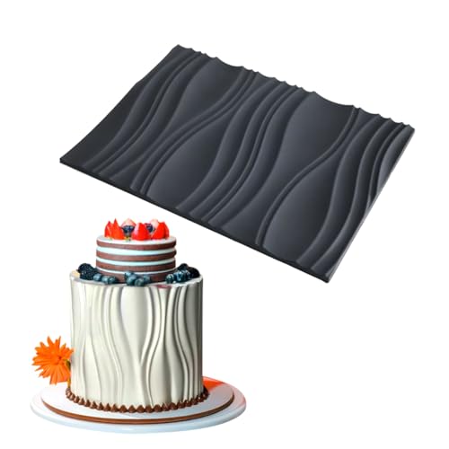 Silicone Fondant Mold Wave Pattern Embossing Mat for Cake Decorating DIY Clay