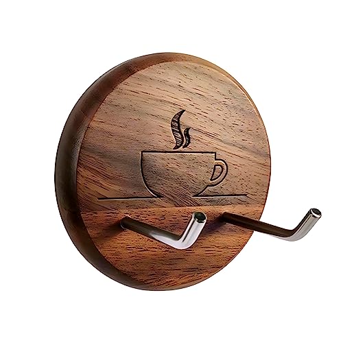 Wall Mounted Portafilter Holder Walnut Wall Rack Espresso Station Organizer Premium Espresso Machine Accessories