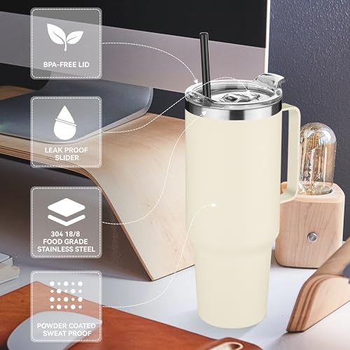 40 oz Stainless Steel Tumbler with Handle