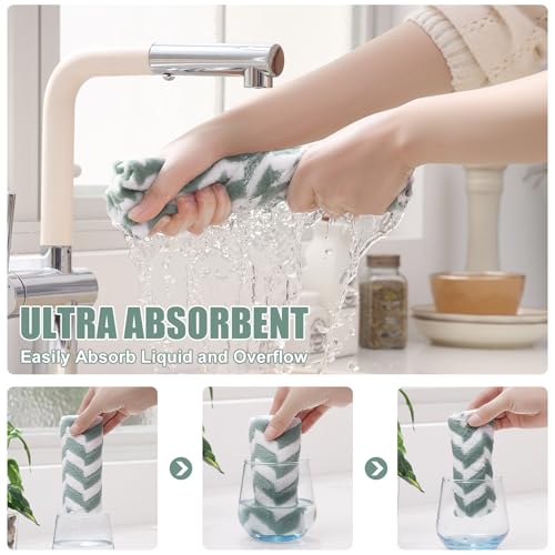 12 Pack Irregular Waves Kitchen Dish Cloths (12 Count)