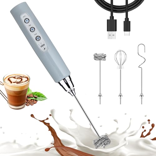 Cement Gray Milk Frother Wand for Coffee
