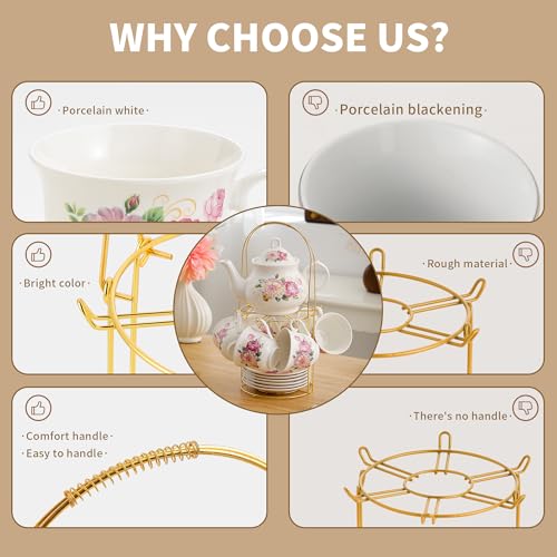 20 Pieces Porcelain Tea Sets For Women