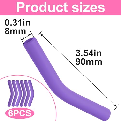 6pcs Food Grade Silicone Straw Tips (6 Count)